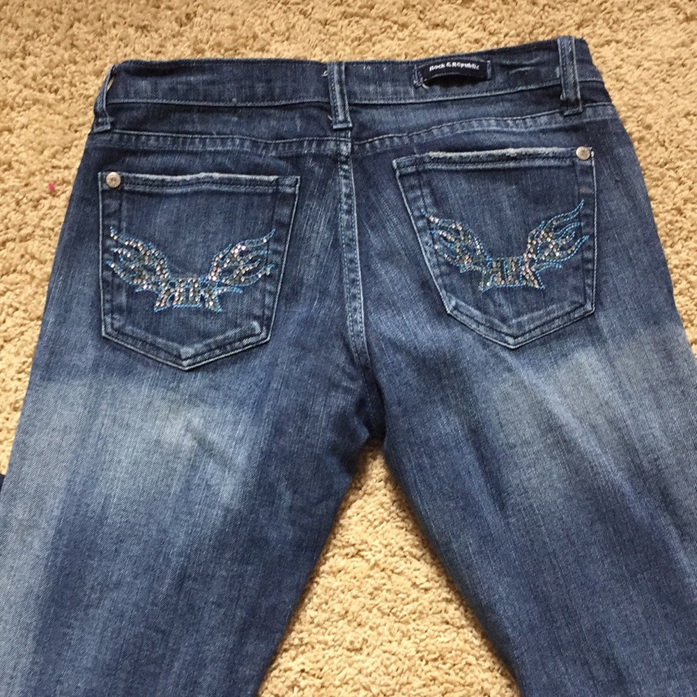 Rock &Republic fancy rhinestone pocket